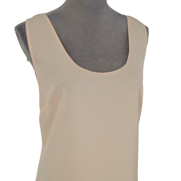 Erin Fetherston Dress Womens 10 Peach Chiffon Fringe Trim Skirt Side Zip New - Picture 7 of 16